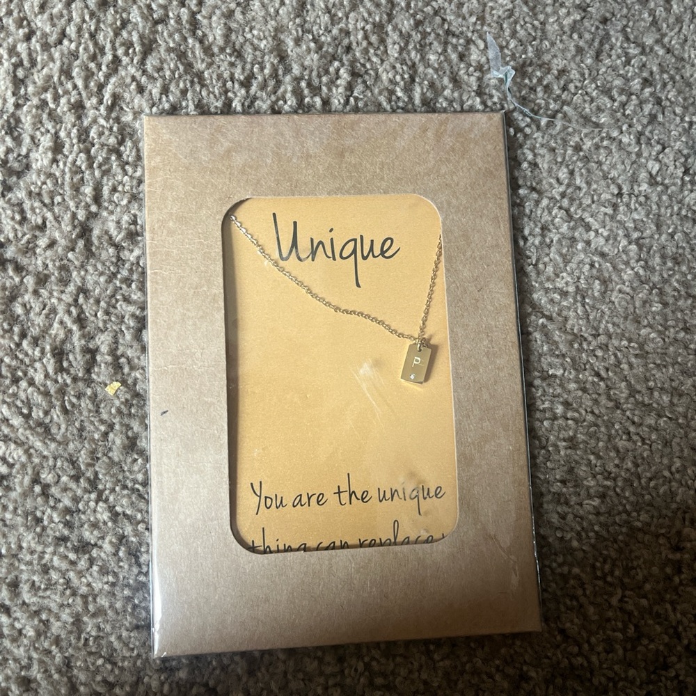 Gold Initial Pendant Necklace